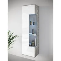 OTTO home Vitrine Kenia, stehend und hängend, Türanschlag wechselbar (1-St) Vitrineschrank mit Glastüren 160 cm Höhe