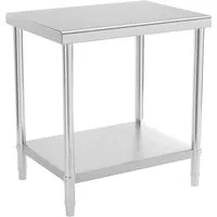 Royal Catering Arbeitstisch 80 x 60 cm Edelstahltisch Zerlegetisch Gastro höhenverstellbar, verschiedene Größen