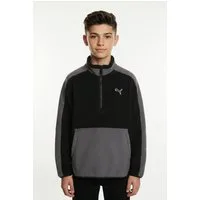 PUMA Sweatshirt ESS ELEVATED WINTERIZED RELAXED HALF-ZIP mit Stehkragen, mit Reißverschluss, mit Kängurutasche