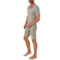 Normann Pyjama Pflegebody kurzarm - UNISEX - mit Beinreißverschluss