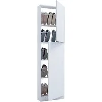 VCM Schuhschrank Schuhkommode Fulisa H. 180 x B. 50 x T. 17 cm Holz Schuhschrank, 2 Drehtüren, Schuhregal, Schuhkommode, Schuhablage