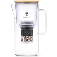 Lotus Vita Wasserfilter Glaskanne Katara mit Blume des Lebens 1,4L - Natura Plus