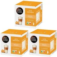 NESCAFE Kaffee, Nescafe Dolce Gusto Latte Macchiato 16 Kaffee Kapseln 3er Pack