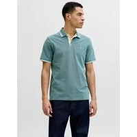 Jack & Jones Poloshirt JJEPAULOS Poloshirt mit klassischem Kragen und figurbetonter Form Logostickerei, modisch, schmal, Baumwolle, Polokragen