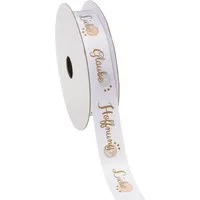 HobbyFun Bastelband Satinband Glaube Hoffnung Liebe, 3 m