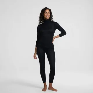 Seidenunterhemd mit Rollkragen, Damen,  Schwarz, Seide, by Lands' End