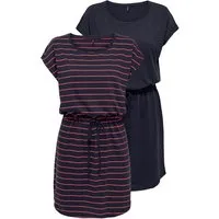 ONLY Shirtkleid ONLMAY LIFE S/S DRESS 2 PACK CS JRS (2er-Pack) Baumwolle, regular fit, Rundhals