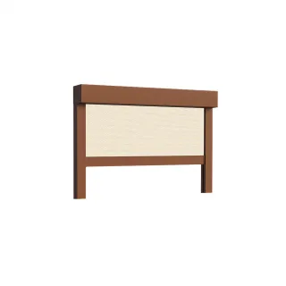 Außenrollo Tuch Beige, Eckig 90° Basic, Lehmbraun ähnlich RAL 8003, 900 x 600 mm, tageslichtdurchlässig, individuell konfigurieren