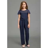 KIDSWORLD Overall Festlicher Jumpsuit mit Chiffon-Ärmeln Festlicher Einteiler mit Chiffon, mit Babylock-Ärmelabschluss
