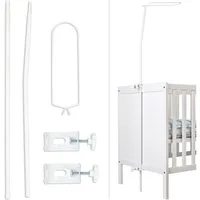 Babykajo Betthimmel (5-tlg), Himmelstange für Babybett – Stange für Betthimmel Babybett i