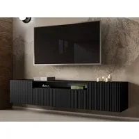 Beautysofa TV-Schrank Moderner Hängeschrank mit gefräster NEO-Front (B:200/H:40/T:41cm)