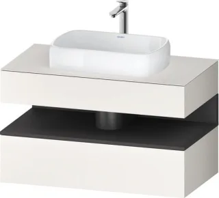 Duravit Qatego Konsolenwaschtischunterbau wandhängend Weiß Supermatt 1000x550x600 mm - QA47310498400 QA4731049840010
