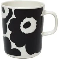 Marimekko Tasse Becher Oiva Unikko Weiß-Schwarz (Klein)