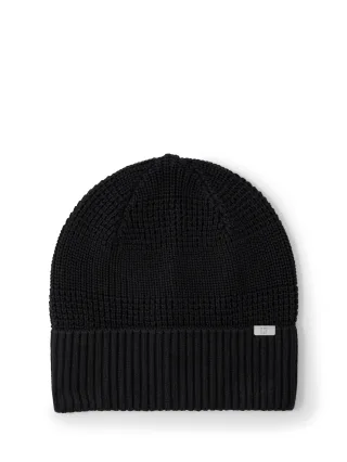 Denim Tom Tailor - Beanie Mütze mit Struktur black - Gr. - OS