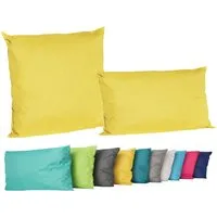 JACK Dekokissen 2er Set Outdoor Lounge Deko Kissen Set 45x45cm + 30x50cm Inkl. Füllung, mit Lotus-Effekt, Robust, Strapazierfähig, für Innen & Außen geeignet