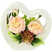 Kunstblume Rosenarrangement, I.GE.A., Höhe 20 cm, In Keramikvase