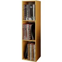 VCM Standregal CD DVD Regal Platto H. 107 x B. 34 x T. 30 cm, Holz Schallplatten Regal, BluRay Aufbewahrung