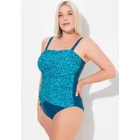 Ulla Popken Badeanzug Badeanzug Paisley Softcups Träger abnehmbar