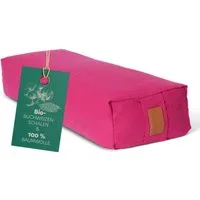 #DoYourYoga Yogakissen Yoga Bolster Paravati, gefüllt mit Bio-Buchweizenschalen,Yogakissen 67x22x13cm