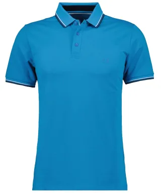RAGMAN - Piqué-Polo keep dry, modern fit wasserblau - Gr. - L