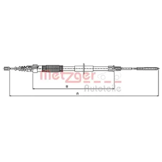 Metzger Handbremsseil hinten VW Golf 2 1,8