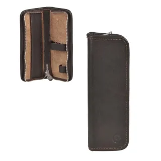 Stiftetui 5 Stiftschlaufen Leder mocca 19x7cm | Sonnenleder Böll. Die strukturierte Lösung für Ihre Schreibutensilien in einem edlen Braunton.