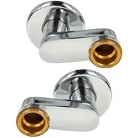 tecuro Badarmatur S-Anschluss versetzt um 40/60/80 mm, für Wandarmaturen, 2-er Set