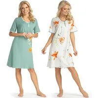 Consult-Tex Nachthemd Damen Nachthemd 2 Stück Packung DF046/047 (Spar-Set, 2 Stück Packung, 2-tlg., 2er-Pack) bequem zu Tragen