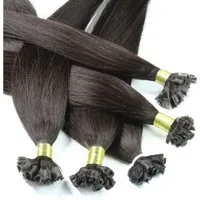 hair2heart Echthaar-Extension Bonding Extensions - glatt #5/0 Hellbraun 0.5g 40cm