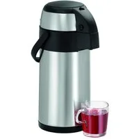 Bartscher Pump-Isolierkanne Isolierpumpkanne 3L, 3 Liter, Edelstahl, 150992