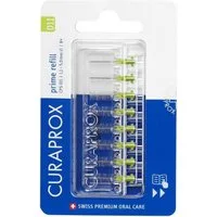 CURAPROX Interdentalbürsten Interdentalbürste CPS 011 prime, Refill, 8 Stück, 5 mm Wirksamkeit, hellgrün, Nachfüllpackung, ohne Halter