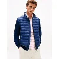 Tommy Hilfiger Steppjacke MIX MEDIA mit Stehkragen unifarben, casual, regular fit, Baumwollmix