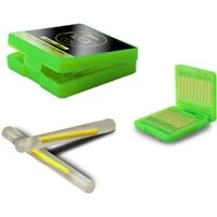 Delphin.sk Bissanzeiger Knicklicht Knicklichter Neon Box 20 Stück 3x25mm 4,5x39mm Angelpose Rute, (Spar-Set), In einer wieder verwendbarer Box