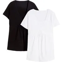 bonprix Stillshirt (Packung, 2-tlg) figurumspielende Passform, mit Wickelschnitt