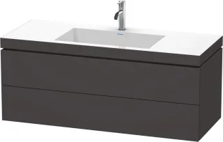 Duravit L-Cube c-bonded Set wandhängend Graphit Supermatt 1200x480x500 mm - LC6929O8080 LC6929O8080