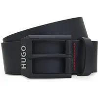 HUGO Ledergürtel Gelio-B_Sz40 HUGO Markenlabel, rote Ziehnaht