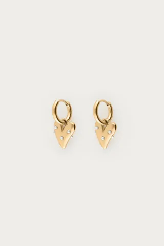 My Jewellery - Kleine Ohrringe mit Herz & Kunstperlen gold - Gr. - OS