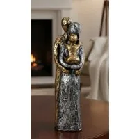 MF Dekofigur Dekofigur Familienharmonie Polyresin Gold Silber 23cm (1 St)