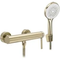 wohnwerk.idee Duscharmatur Duscharmatur Dusche Wasserhahn Handbrause, Titan Gold Chrom Kupfer