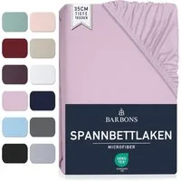 BARBONS Spannbettlaken Mikrofaser Bettlaken, 35 cm Tiefe Spannbetttuch, Gebürstete Polyester, (1 Stück), Topper