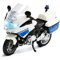 Toi-Toys Spielzeug-Motorrad POLIZEI MOTORRAD mit Licht und Sound 1:20 Polizeimotorrad Modell 85, Spielzeug Geschenk Kinder