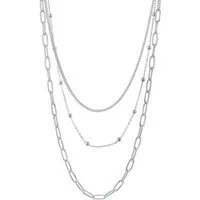 Firetti Edelstahlkette Schmuck Geschenk Trio Layerkette
