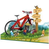 papercrush Geburtstagskarte Mountainbike Pop-Up Karte