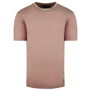 Nicce Crew Neck Kurzarm rosa Herren Eto Plain T-Shirt 211 1 09 08 0339