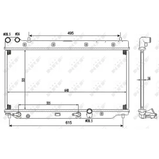 NRF Motork?hler gel?tet Honda Jazz GD GE 53110