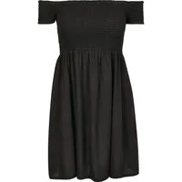 URBAN CLASSICS Shirtkleid Urban Classics Damen Ladies Smoked Off Shoulder Dress (1-tlg)