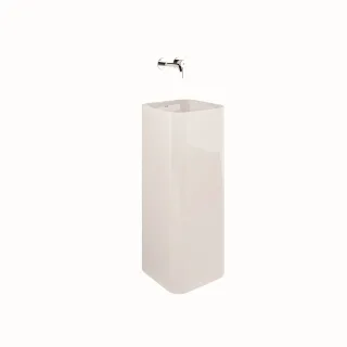 KLUDI-RESA Standwaschtisch 36 x 36H90 cm quadratisch 43 Weiß glänzend 55W0143