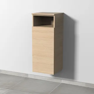 Sanipa 3way Mittelschrank mit 1 Tür und 1 offenem Fach, Eiche-Nordic, SM13248 SM13248