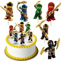 Festivalartikel Tortenstecker NINJAGO Topper Set 6 Stk Geburstag Torten Deko Kuchen Junge