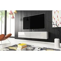 Home affaire Lowboard LOWBOARD D, wahlweise mit oder ohne Beleuchtung, modernes TV-Board ohne Griffe, mit viel Stauraum,stehend und hängend